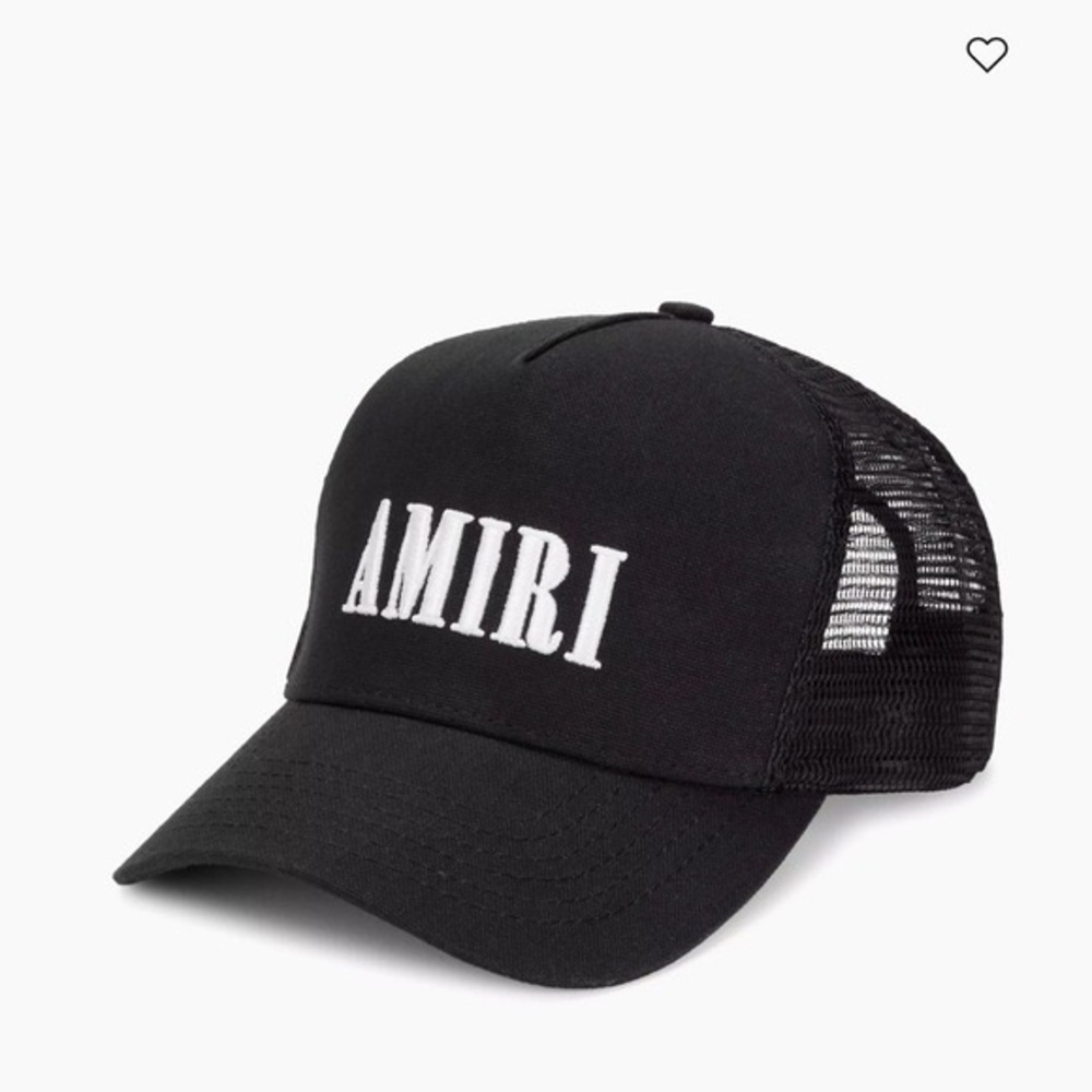Amiri Black Trucker Hat